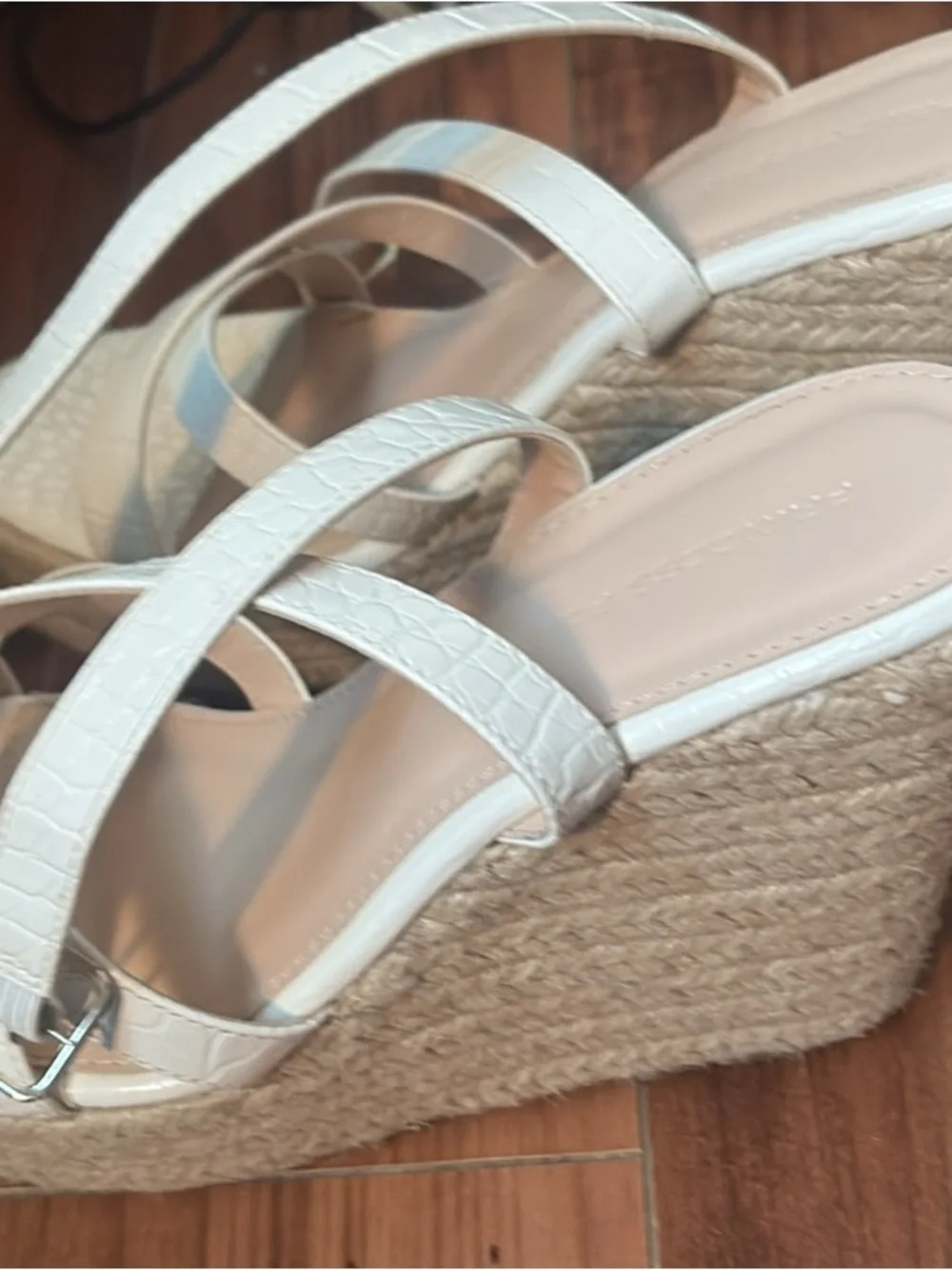 Princess Polly Cream Espadrille Wedge Sandals